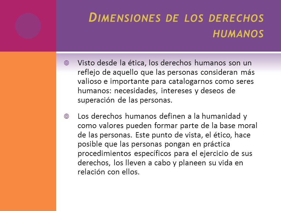 Dimensiones de los derechos humanos