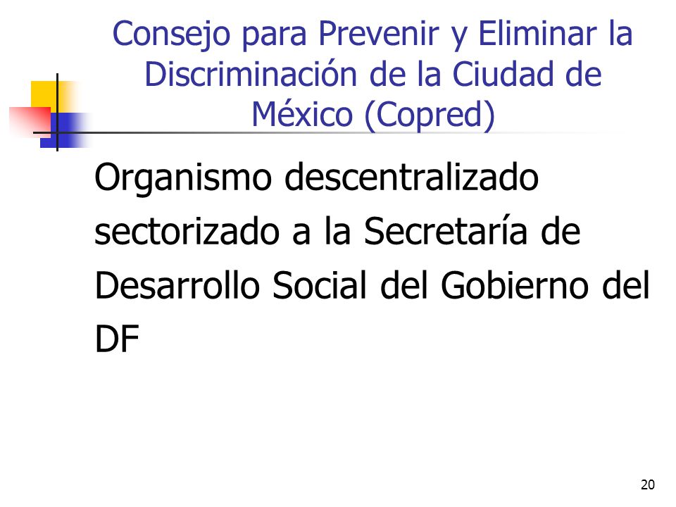 Consejo para Prevenir y Eliminar la Discriminación de la Ciudad de México (Copred)