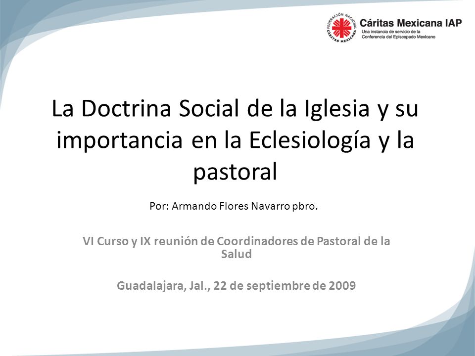 VI Curso y IX reunión de Coordinadores de Pastoral de la Salud