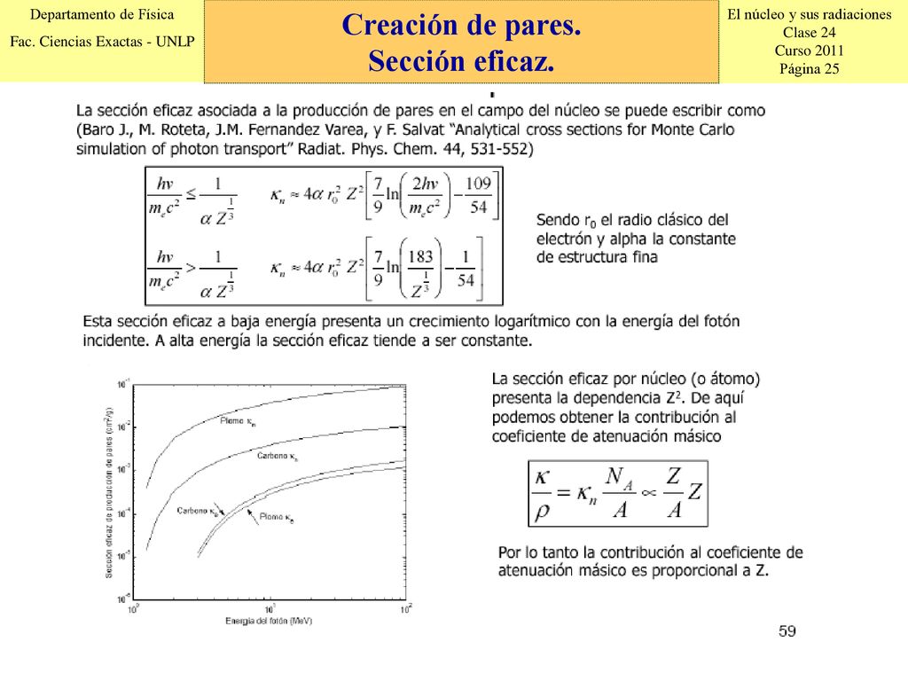 Creación de pares. Sección eficaz. Creación de pares. Sección eficaz.