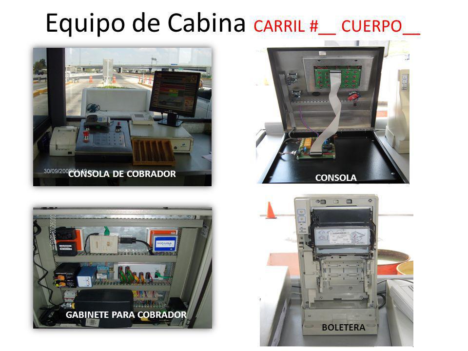 Equipo de Cabina CARRIL #__ CUERPO__