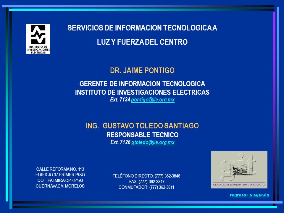 SERVICIOS DE INFORMACION TECNOLOGICA A LUZ Y FUERZA DEL CENTRO