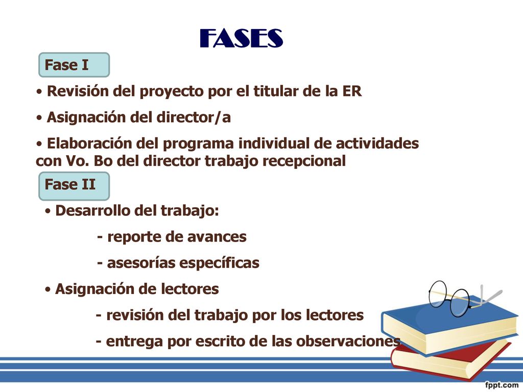 FASES Fase I Revisión del proyecto por el titular de la ER