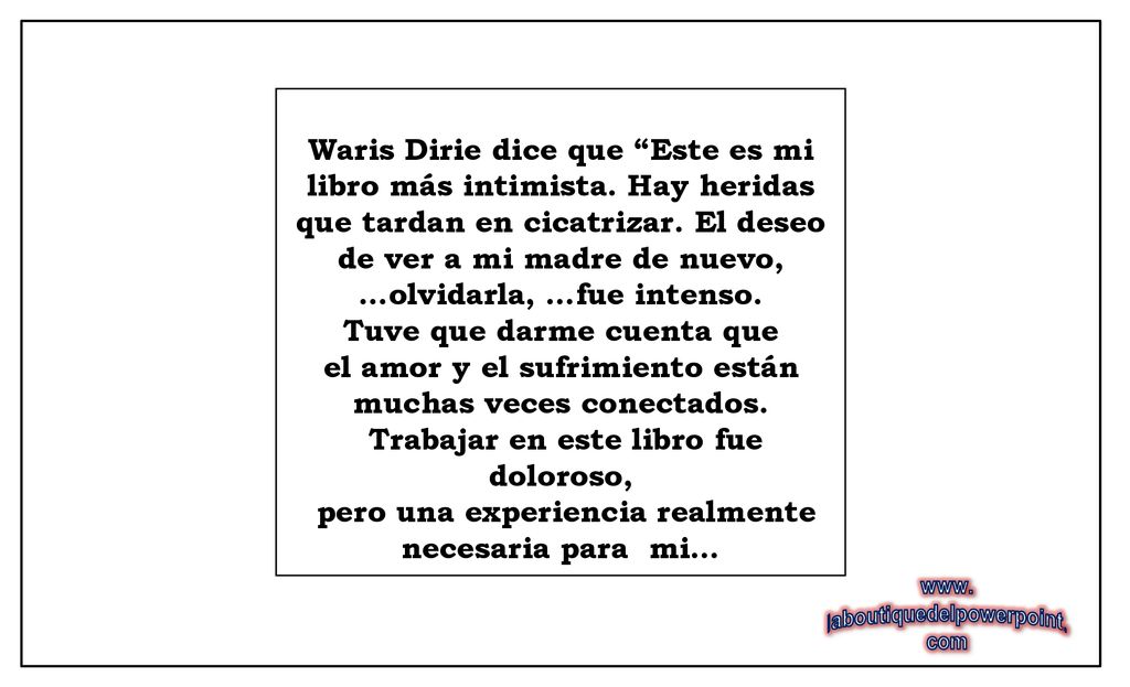 Tuve que darme cuenta que el amor y el sufrimiento están