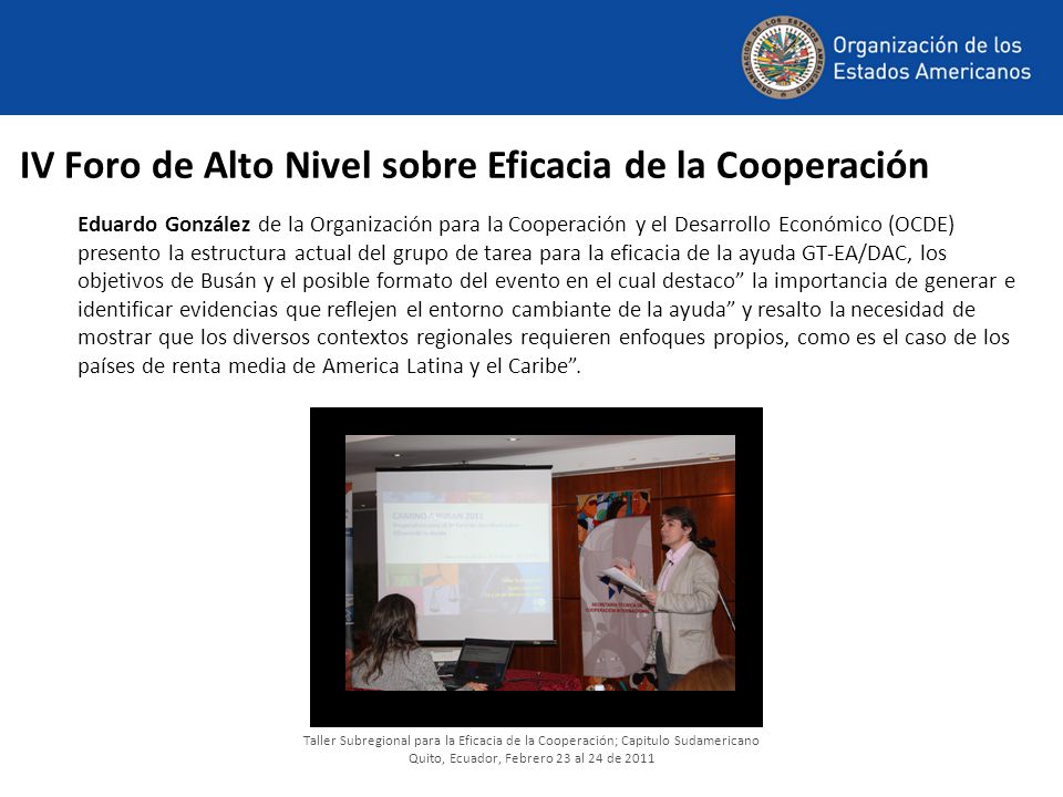 IV Foro de Alto Nivel sobre Eficacia de la Cooperación