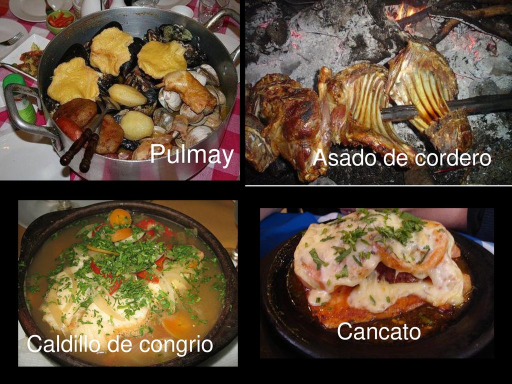 Pulmay Asado de cordero Cancato Caldillo de congrio