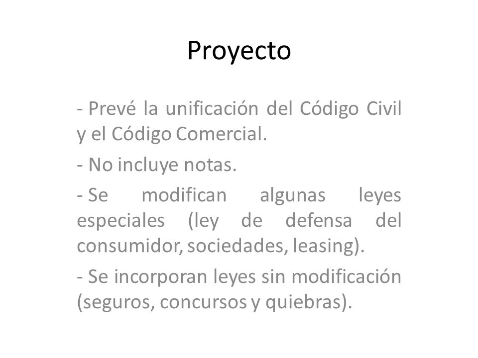 Proyecto Prevé la unificación del Código Civil y el Código Comercial.