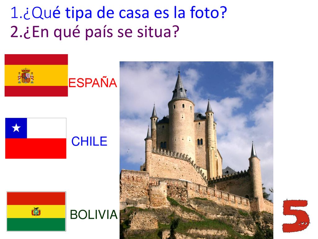 1.¿Qué tipa de casa es la foto 2.¿En qué país se situa
