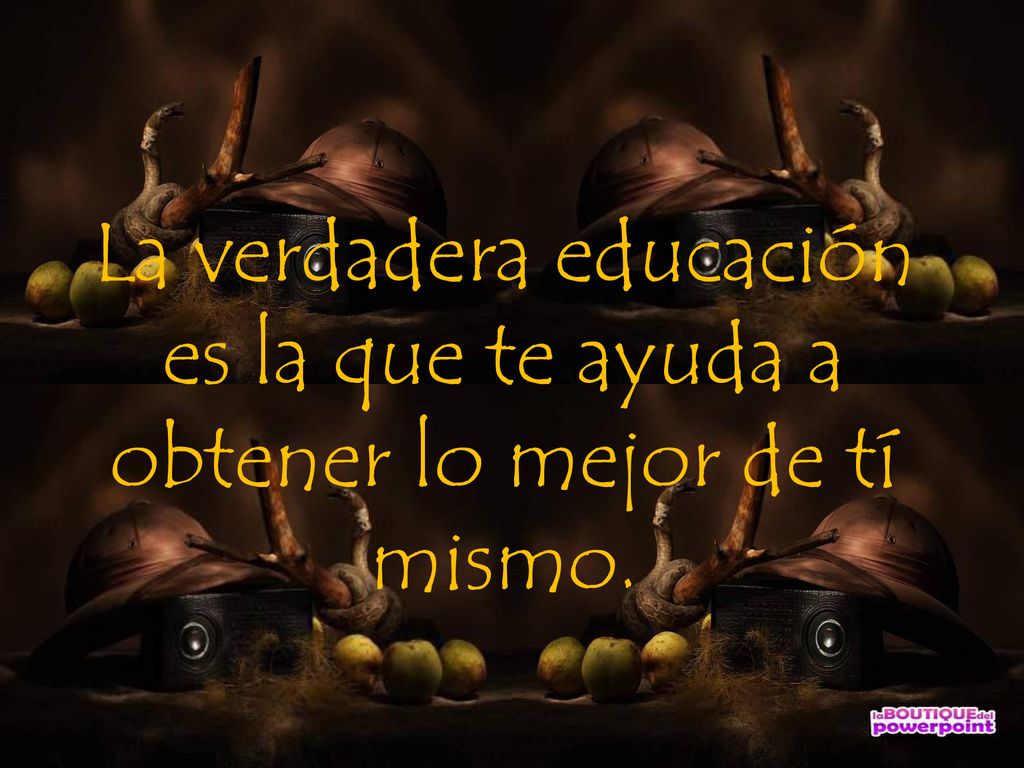 La verdadera educación es la que te ayuda a obtener lo mejor de tí mismo.
