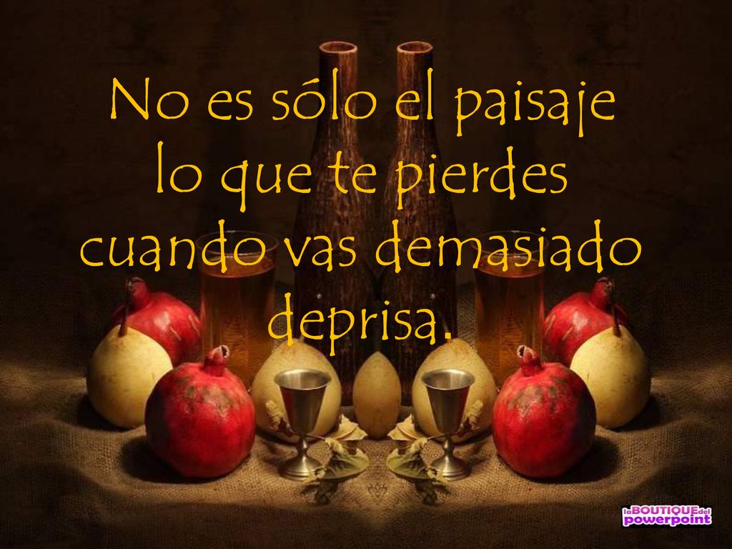 No es sólo el paisaje lo que te pierdes cuando vas demasiado deprisa.