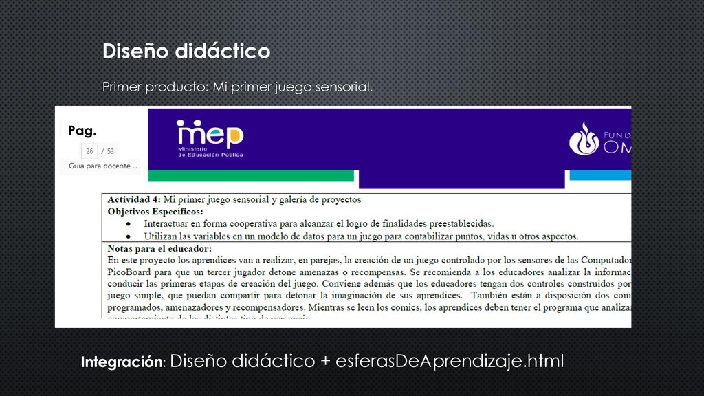 Diseño didáctico Primer producto: Mi primer juego sensorial.