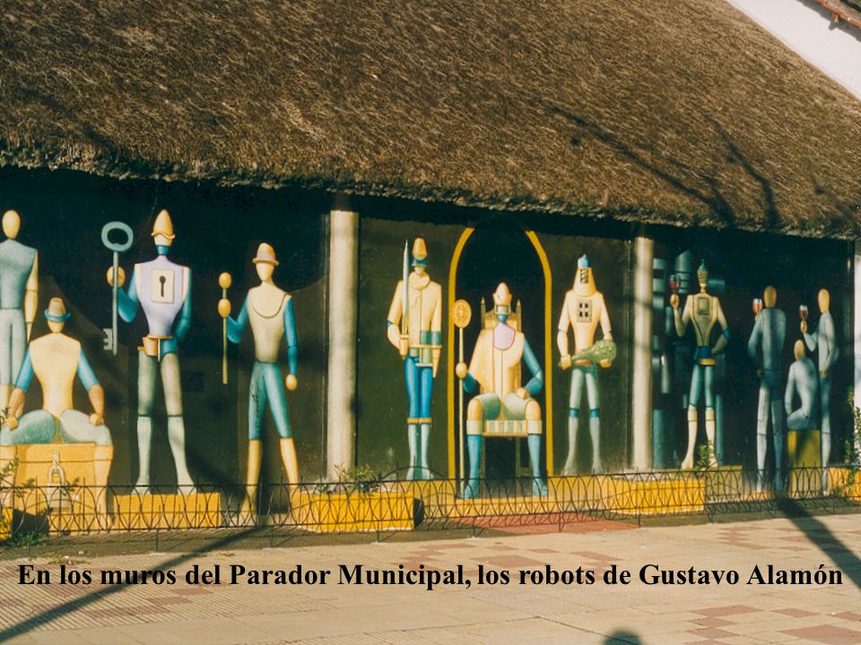 En los muros del Parador Municipal, los robots de Gustavo Alamón