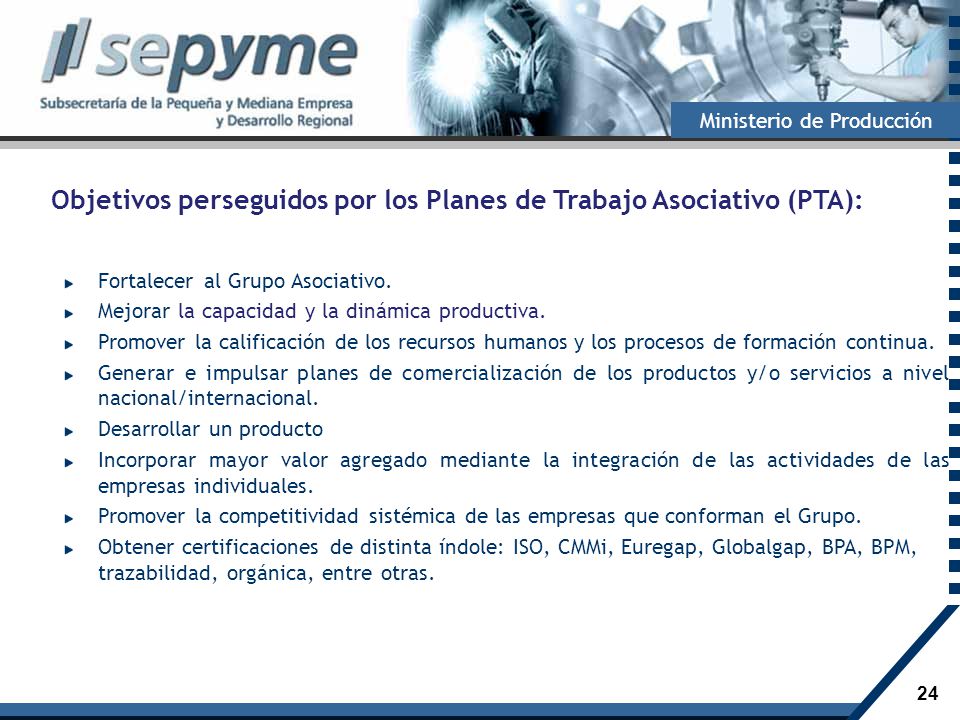 Objetivos perseguidos por los Planes de Trabajo Asociativo (PTA):