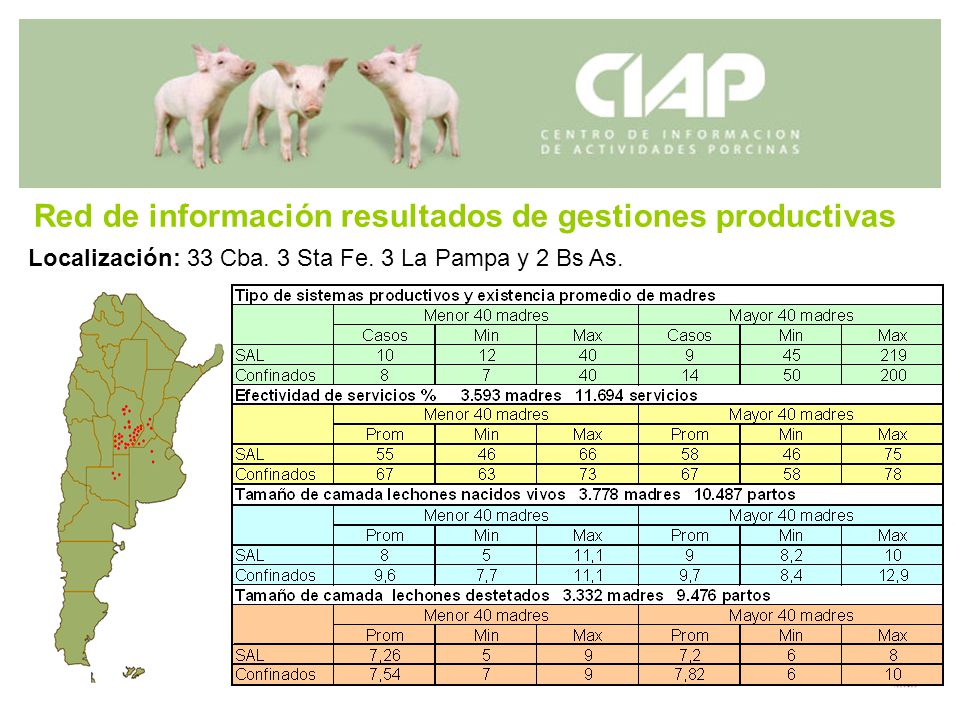 Red de información resultados de gestiones productivas
