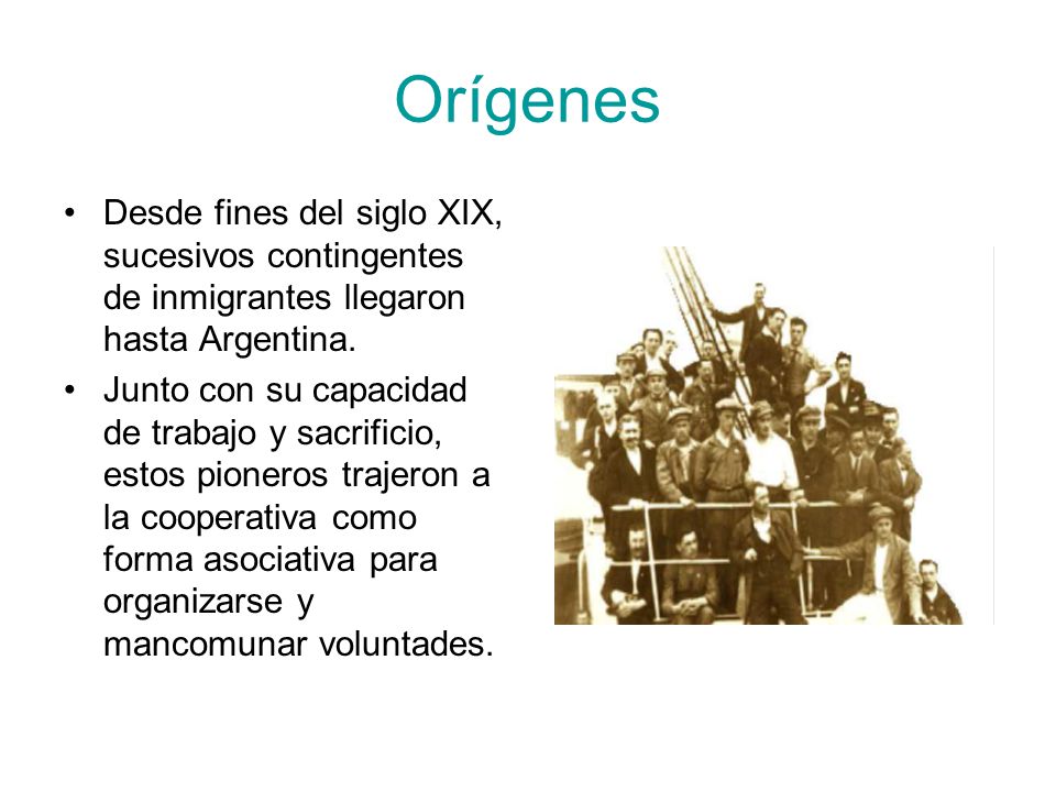 Orígenes Desde fines del siglo XIX, sucesivos contingentes de inmigrantes llegaron hasta Argentina.