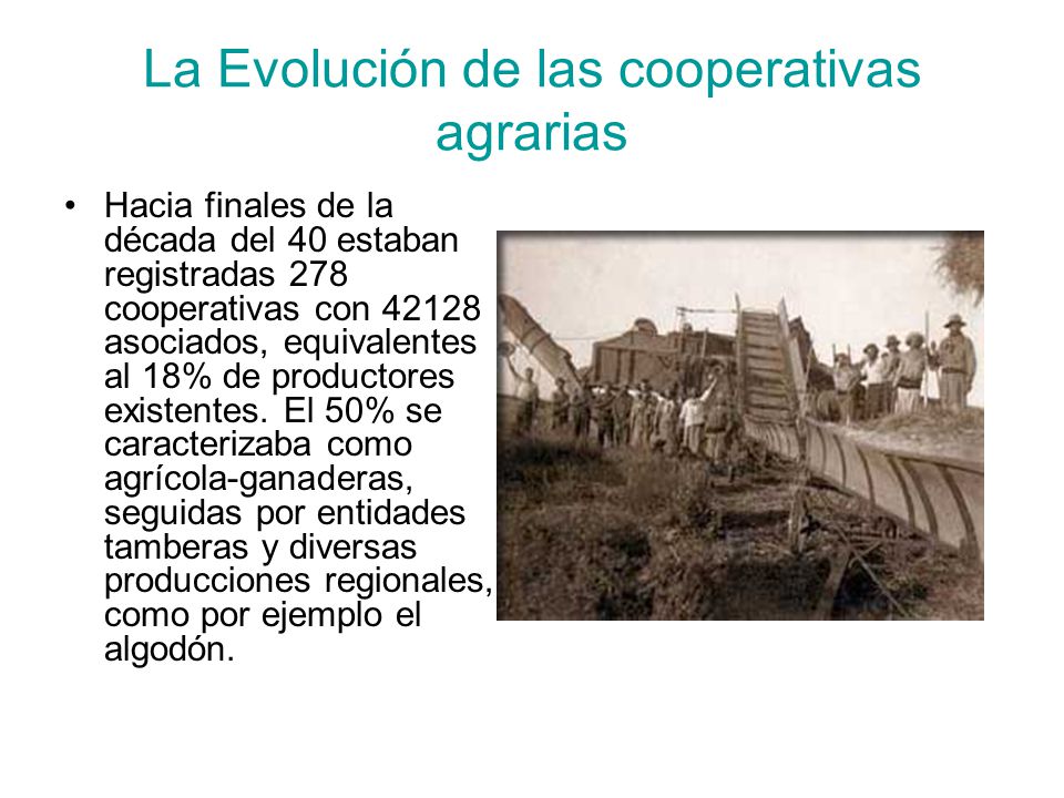 La Evolución de las cooperativas agrarias