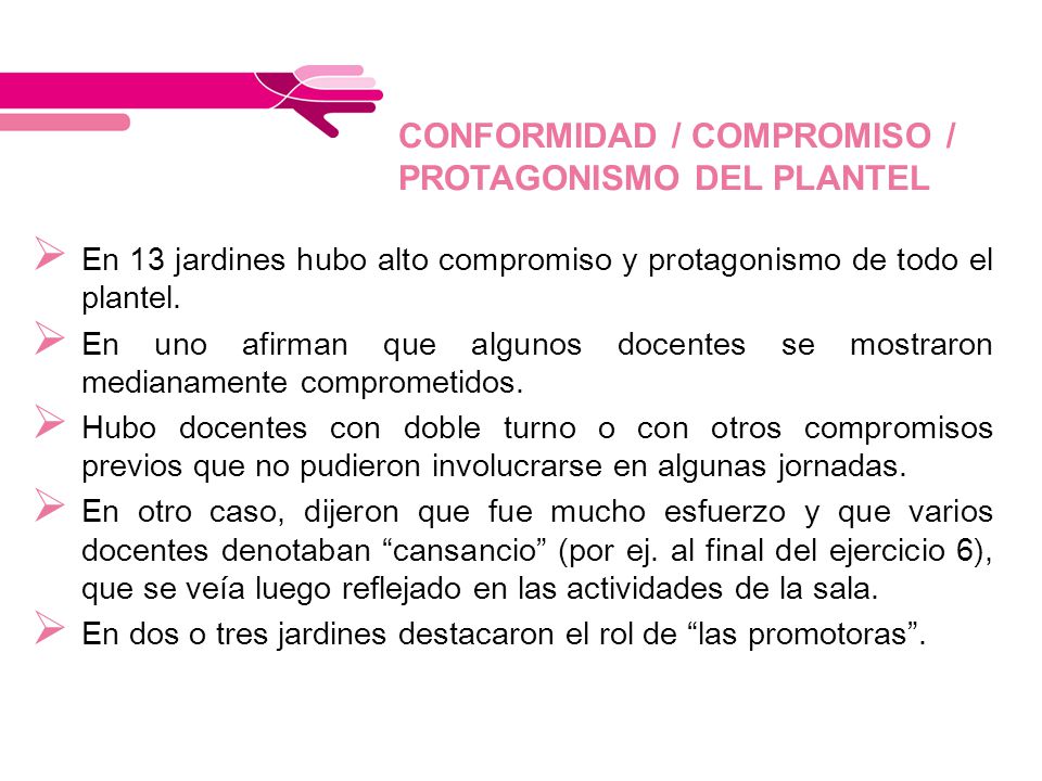 CONFORMIDAD / COMPROMISO / PROTAGONISMO DEL PLANTEL