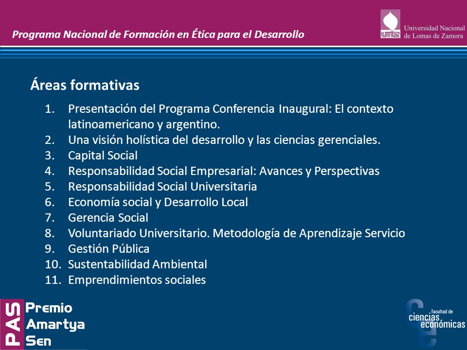 Programa Nacional de Formación en Ética para el Desarrollo