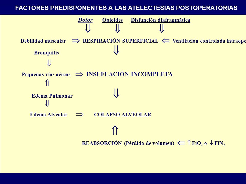      FACTORES PREDISPONENTES A LAS ATELECTESIAS POSTOPERATORIAS