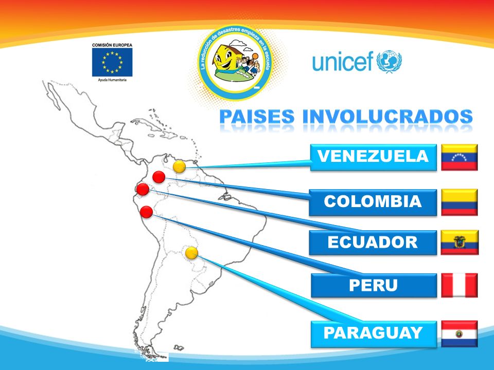 Paises involucrados VENEZUELA COLOMBIA ECUADOR PERU PARAGUAY