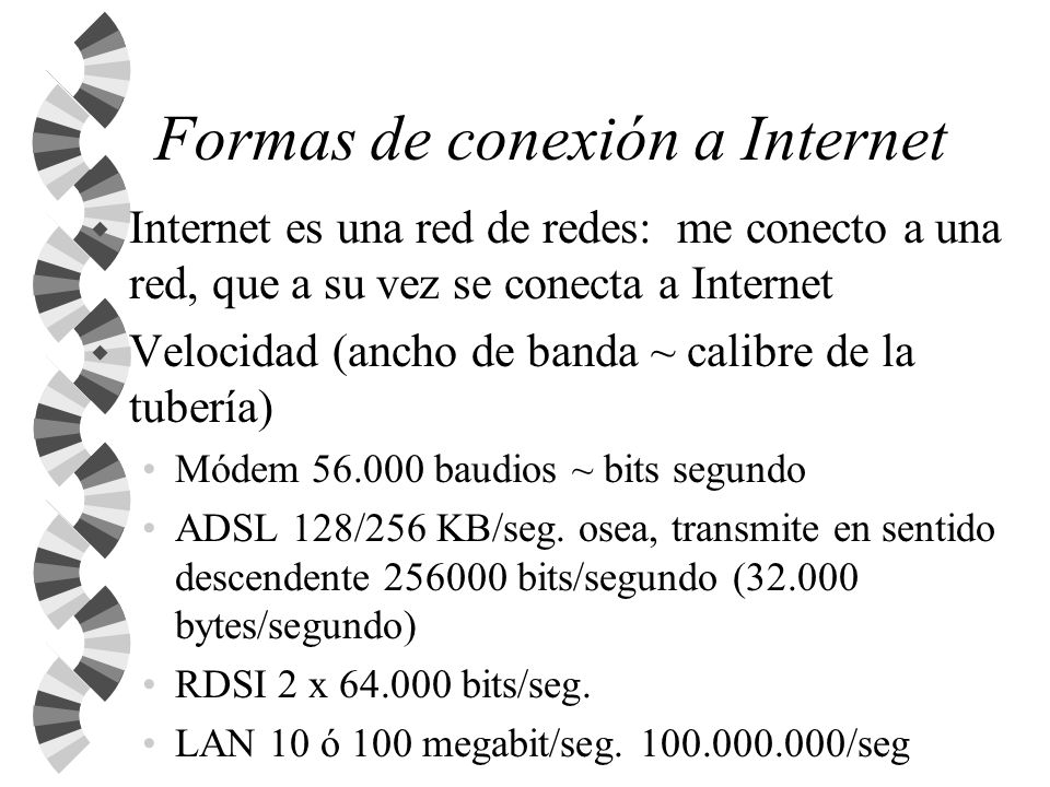 Formas de conexión a Internet
