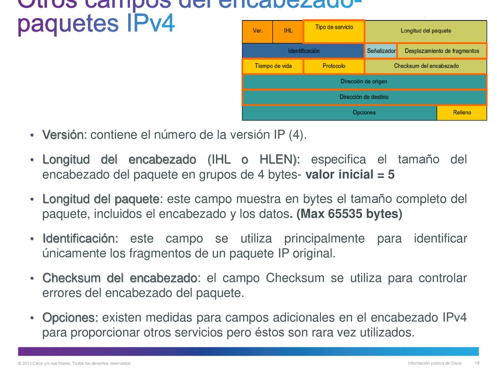 Otros campos del encabezado-paquetes IPv4