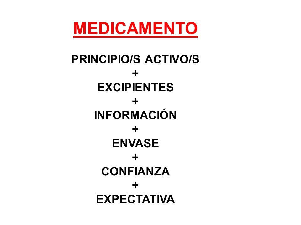 MEDICAMENTO PRINCIPIO/S ACTIVO/S + EXCIPIENTES INFORMACIÓN ENVASE