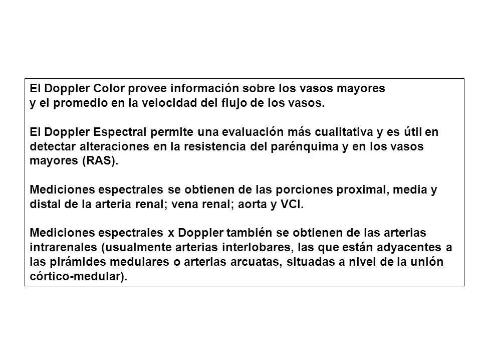 El Doppler Color provee información sobre los vasos mayores
