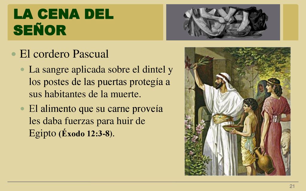 LA CENA DEL SEÑOR El cordero Pascual