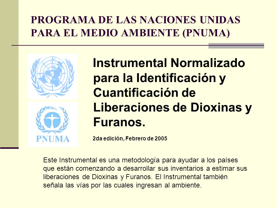 PROGRAMA DE LAS NACIONES UNIDAS PARA EL MEDIO AMBIENTE (PNUMA)