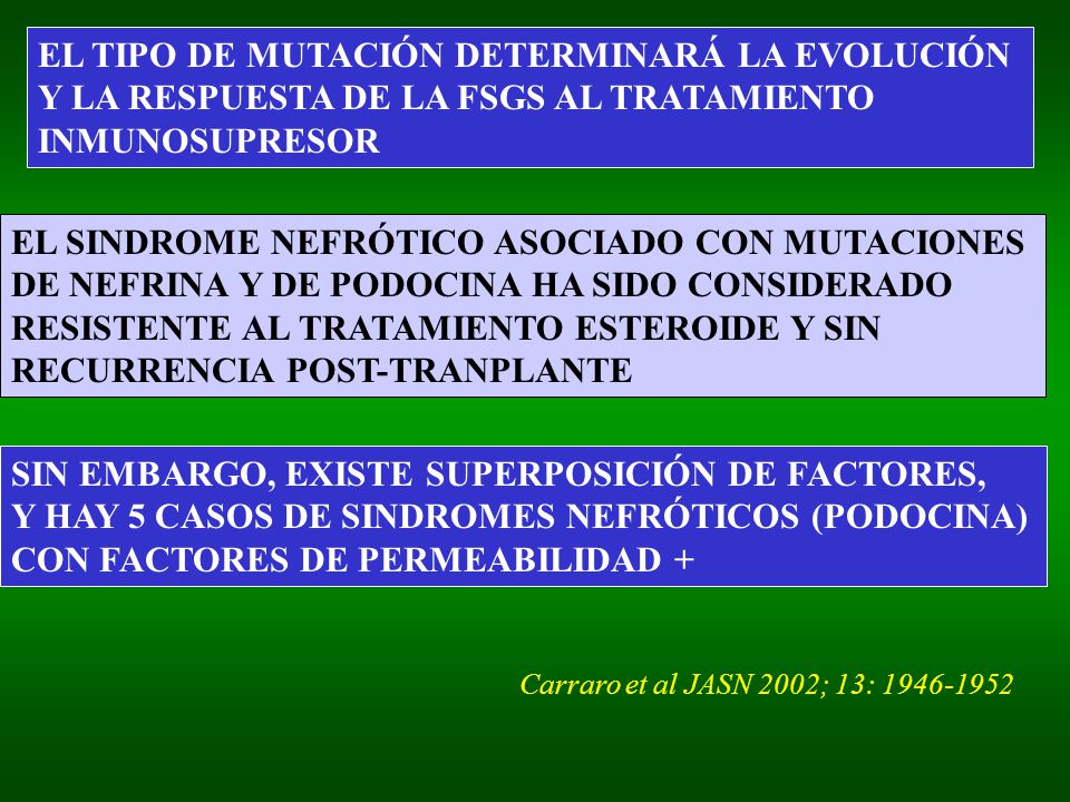 EL TIPO DE MUTACIÓN DETERMINARÁ LA EVOLUCIÓN