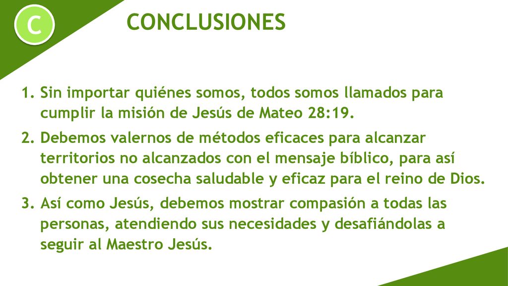 Sin importar quiénes somos, todos somos llamados para cumplir la misión de Jesús de Mateo 28:19.