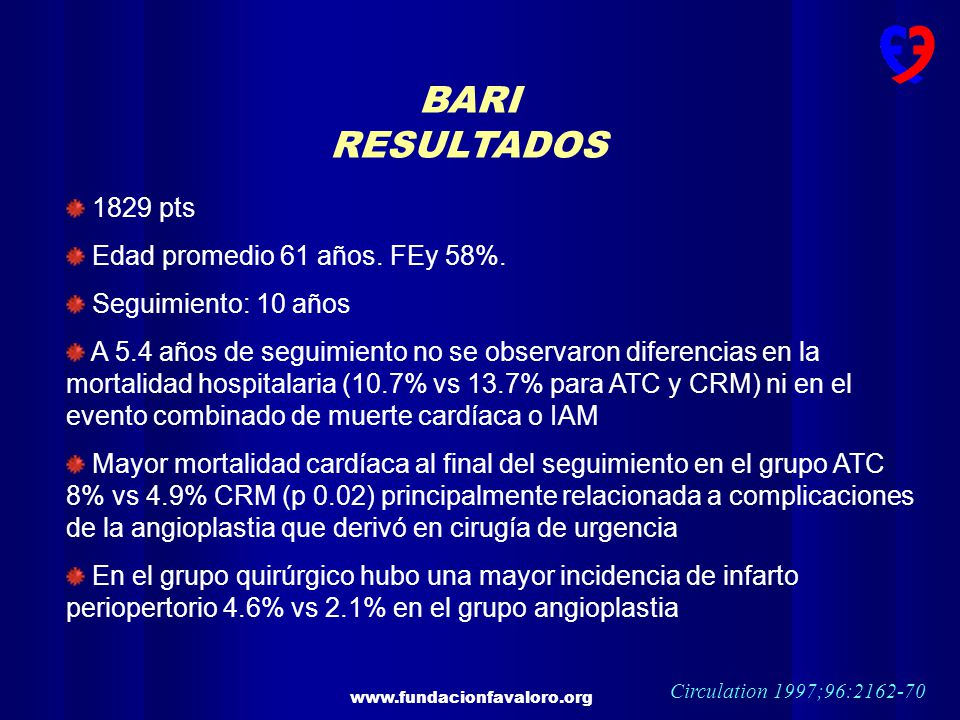 BARI RESULTADOS 1829 pts Edad promedio 61 años. FEy 58%.