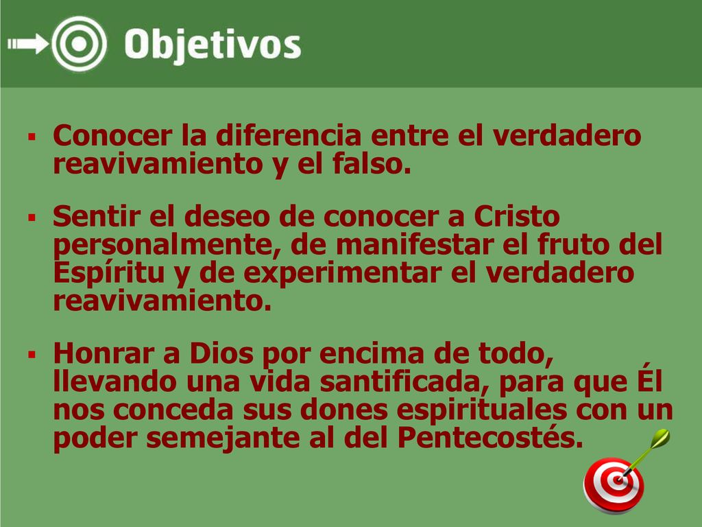 Conocer la diferencia entre el verdadero reavivamiento y el falso.