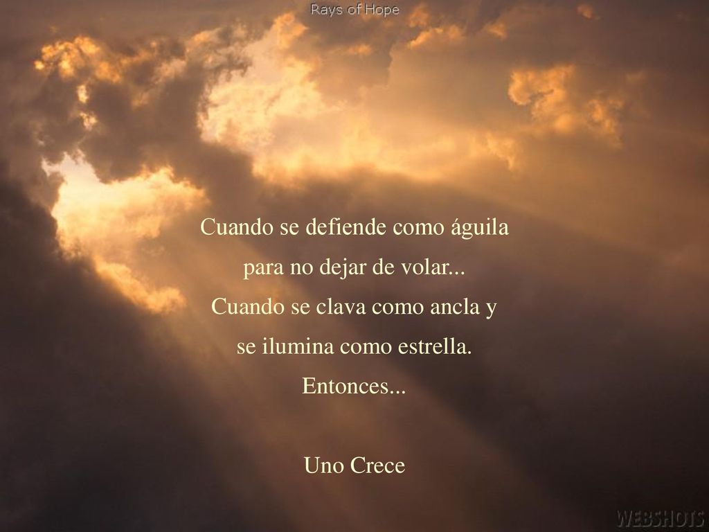 Cuando se defiende como águila para no dejar de volar...