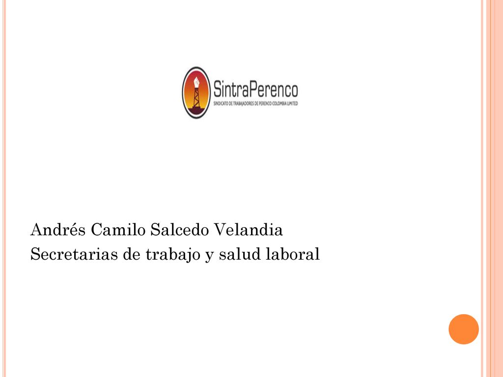 Andrés Camilo Salcedo Velandia Secretarias de trabajo y salud laboral