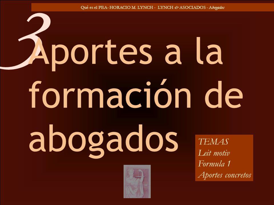 3 Aportes a la formación de abogados TEMAS Leit motiv Formula 1