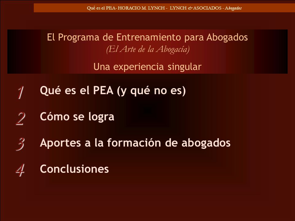Qué es el PEA (y qué no es) Cómo se logra