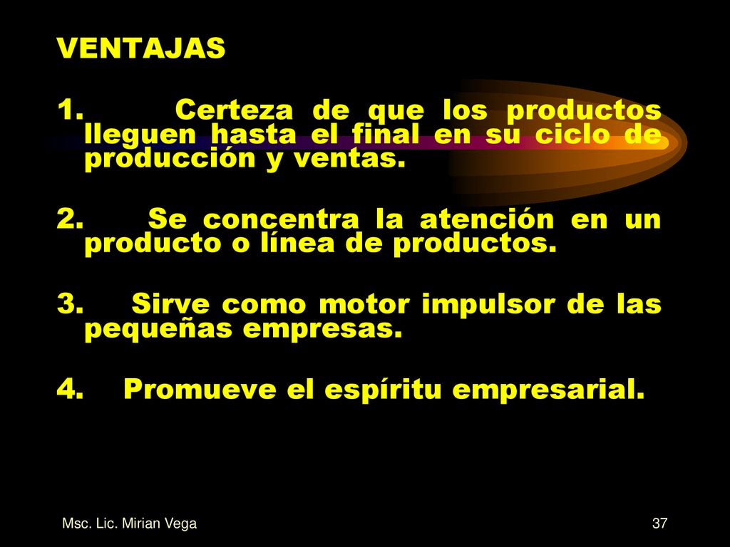 2. Se concentra la atención en un producto o línea de productos.