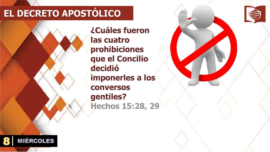 EL DECRETO APOSTÓLICO ¿Cuáles fueron las cuatro prohibiciones que el Concilio decidió imponerles a los conversos gentiles