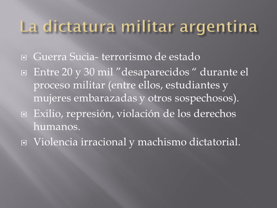 La dictatura militar argentina