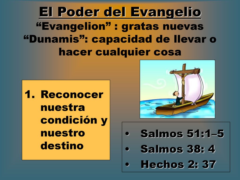 El Poder del Evangelio Evangelion : gratas nuevas Dunamis : capacidad de llevar o hacer cualquier cosa