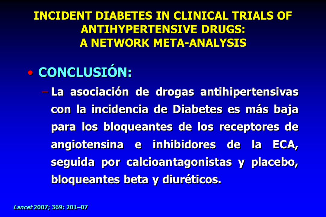 INCIDENT DIABETES IN CLINICAL TRIALS OF ANTIHYPERTENSIVE DRUGS: A NETWORK META-ANALYSIS
