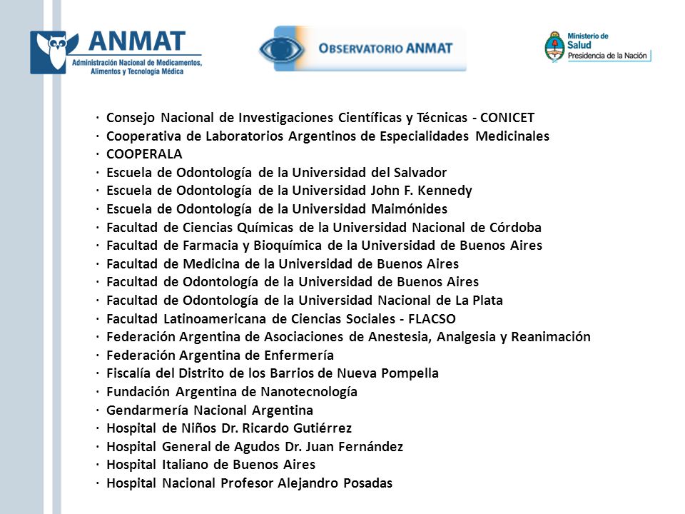 · Consejo Nacional de Investigaciones Científicas y Técnicas - CONICET