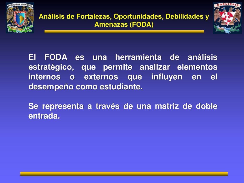 Análisis de Fortalezas, Oportunidades, Debilidades y Amenazas (FODA)