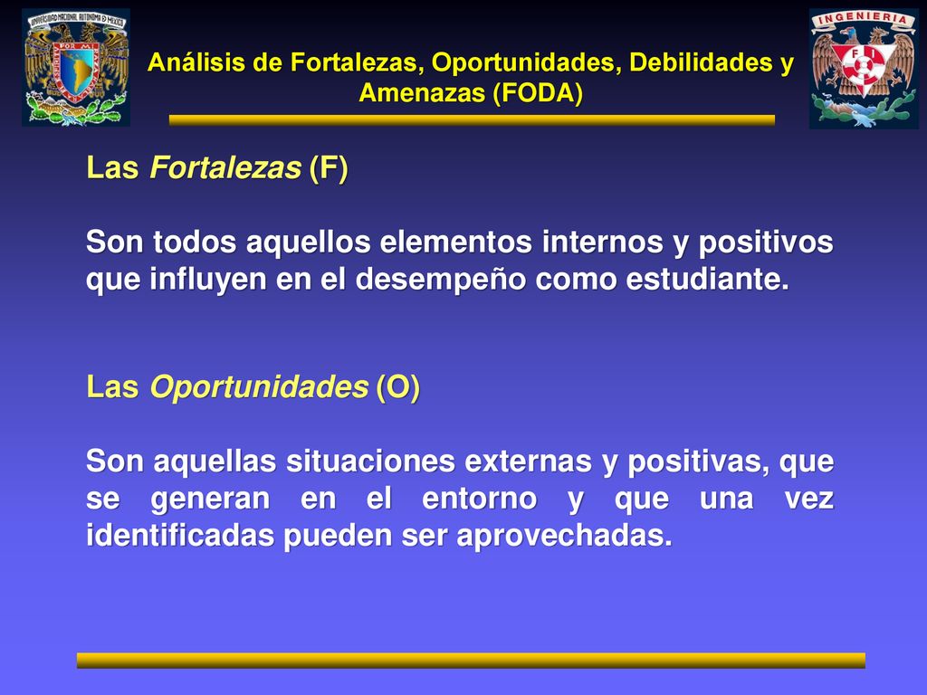 Análisis de Fortalezas, Oportunidades, Debilidades y Amenazas (FODA)