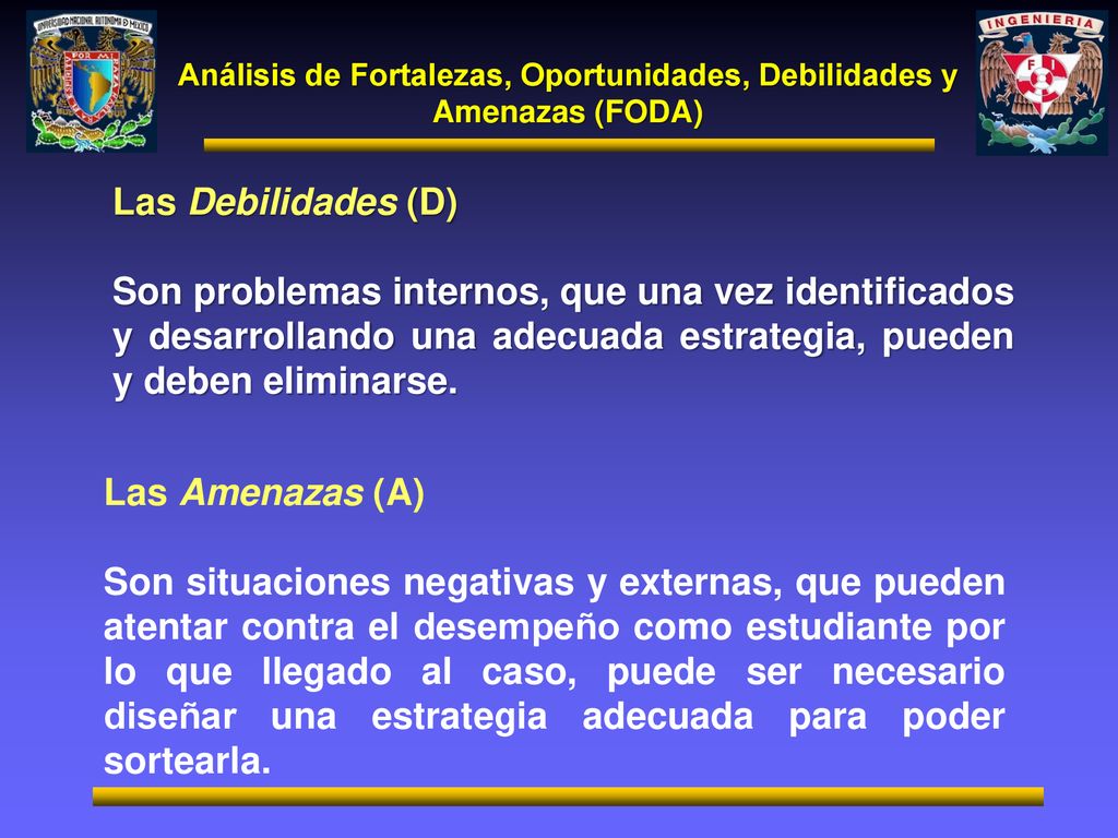 Análisis de Fortalezas, Oportunidades, Debilidades y Amenazas (FODA)