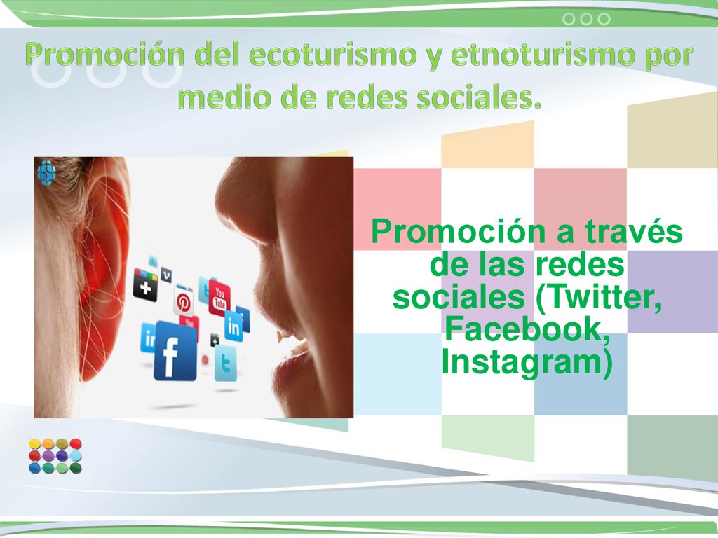 Promoción del ecoturismo y etnoturismo por medio de redes sociales.