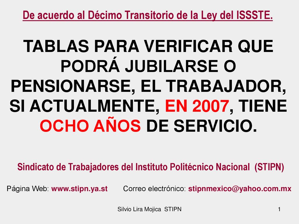 De acuerdo al Décimo Transitorio de la Ley del ISSSTE.