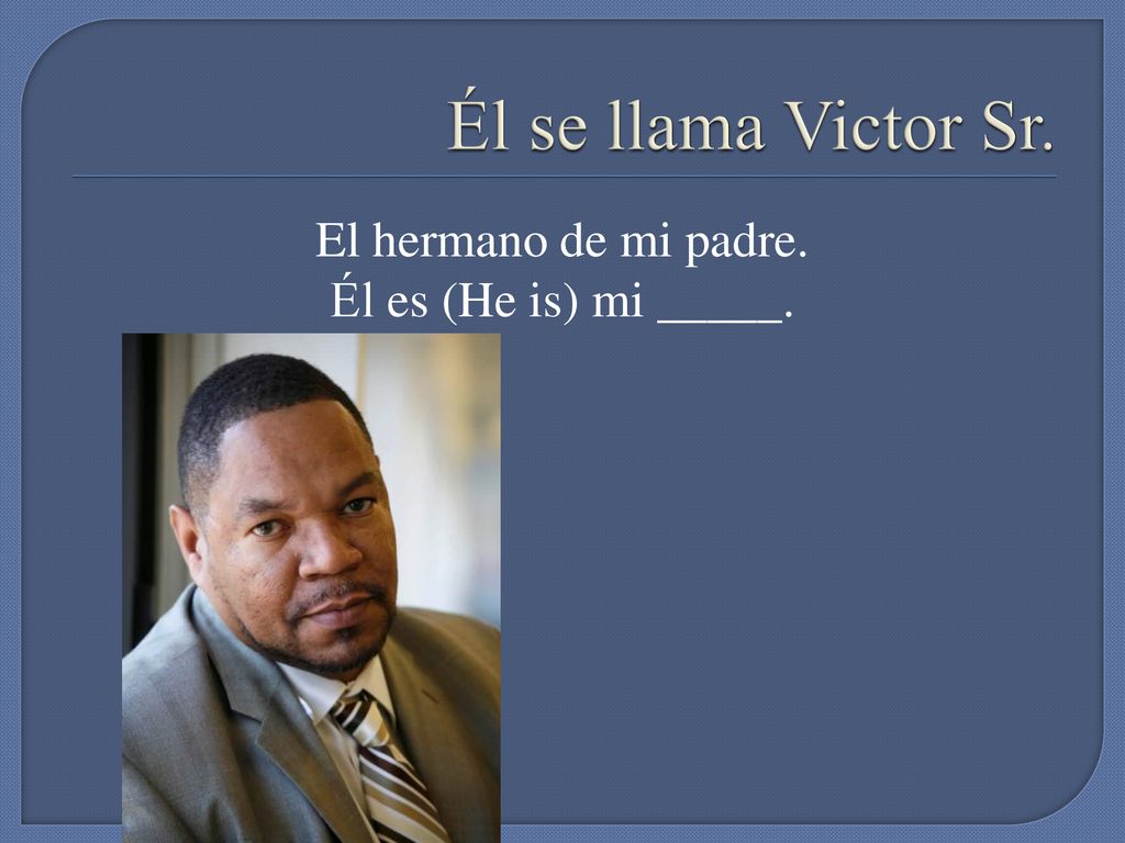El hermano de mi padre. Él es (He is) mi _____.